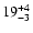 $\rm 19^{+4}_{-3}$