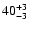 $\rm 40^{+3}_{-3}$