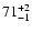 $\rm 71^{+2}_{-1}$
