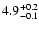 $\rm 4.9^{+0.2}_{-0.1}$