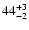 $\rm 44^{+3}_{-2}$