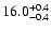 $\rm 16.0^{+0.4}_{-0.4}$