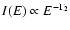 $I(E)\propto E^{-\Gamma_2}$