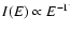 $I(E)\propto E^{-\Gamma}$