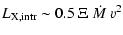 $\displaystyle L_{\rm X, intr} \sim 0.5~\Xi~{\dot{M}}~v^2$