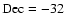 $\rm Dec=-32$