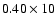 $0.40\times 10$