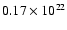 $0.17\times 10^{22}$