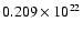 $0.209\times10^{22}$