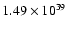 $1.49\times10^{39}$
