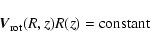 \begin{displaymath}\vec{V}_{\rm rot}({R},{\it z}){R}({\it z}) = {\rm constant}
\end{displaymath}