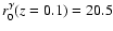 $r_0^\gamma(z=0.1)=20.5$