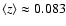 $\langle z\rangle \approx 0.083$