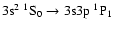 $3\rm s^2~ {^1S_0} \rightarrow 3s3p~ ^1P_1$