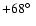 $+68\hbox{$^\circ$ }$