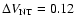 $\Delta V_{\rm NT} = 0.12$