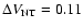 $\Delta V_{\rm NT} = 0.11$