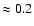 $ \approx 0.2$