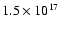 $1.5 \times 10^{17}$