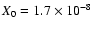 $X_0 = 1.7 \times 10^{-8}$