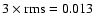 $3 \times {\rm rms} = 0.013$