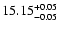 $\rm 15.15^{+0.05}_{-0.05}$