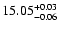 $\rm 15.05^{+0.03}_{-0.06}$