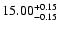 $\rm 15.00^{+0.15}_{-0.15}$