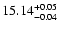 $\rm 15.14^{+0.05}_{-0.04}$