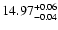 $\rm 14.97^{+0.06}_{-0.04}$