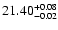 $\rm 21.40^{+0.08}_{-0.02}$