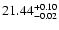 $\rm 21.44^{+0.10}_{-0.02}$