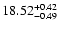 $\rm 18.52^{+0.42}_{-0.49}$