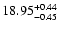 $\rm 18.95^{+0.44}_{-0.45}$