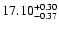$\rm 17.10^{+0.30}_{-0.37}$