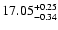 $\rm 17.05^{+0.25}_{-0.34}$
