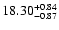 $\rm 18.30^{+0.84}_{-0.87}$