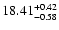 $\rm 18.41^{+0.42}_{-0.58}$