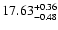 $\rm 17.63^{+0.36}_{-0.48}$