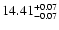 $\rm 14.41^{+0.07}_{-0.07}$