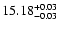 $\rm 15.18^{+0.03}_{-0.03}$