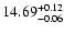 $\rm 14.69^{+0.12}_{-0.06}$