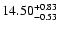 $\rm 14.50^{+0.83}_{-0.53}$