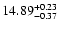$\rm 14.89^{+0.23}_{-0.37}$