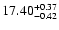 $\rm 17.40^{+0.37}_{-0.42}$