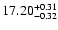$\rm 17.20^{+0.31}_{-0.32}$