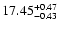 $\rm 17.45^{+0.47}_{-0.43}$