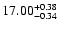 $\rm 17.00^{+0.38}_{-0.34}$