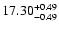 $\rm 17.30^{+0.49}_{-0.49}$