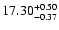 $\rm 17.30^{+0.50}_{-0.37}$